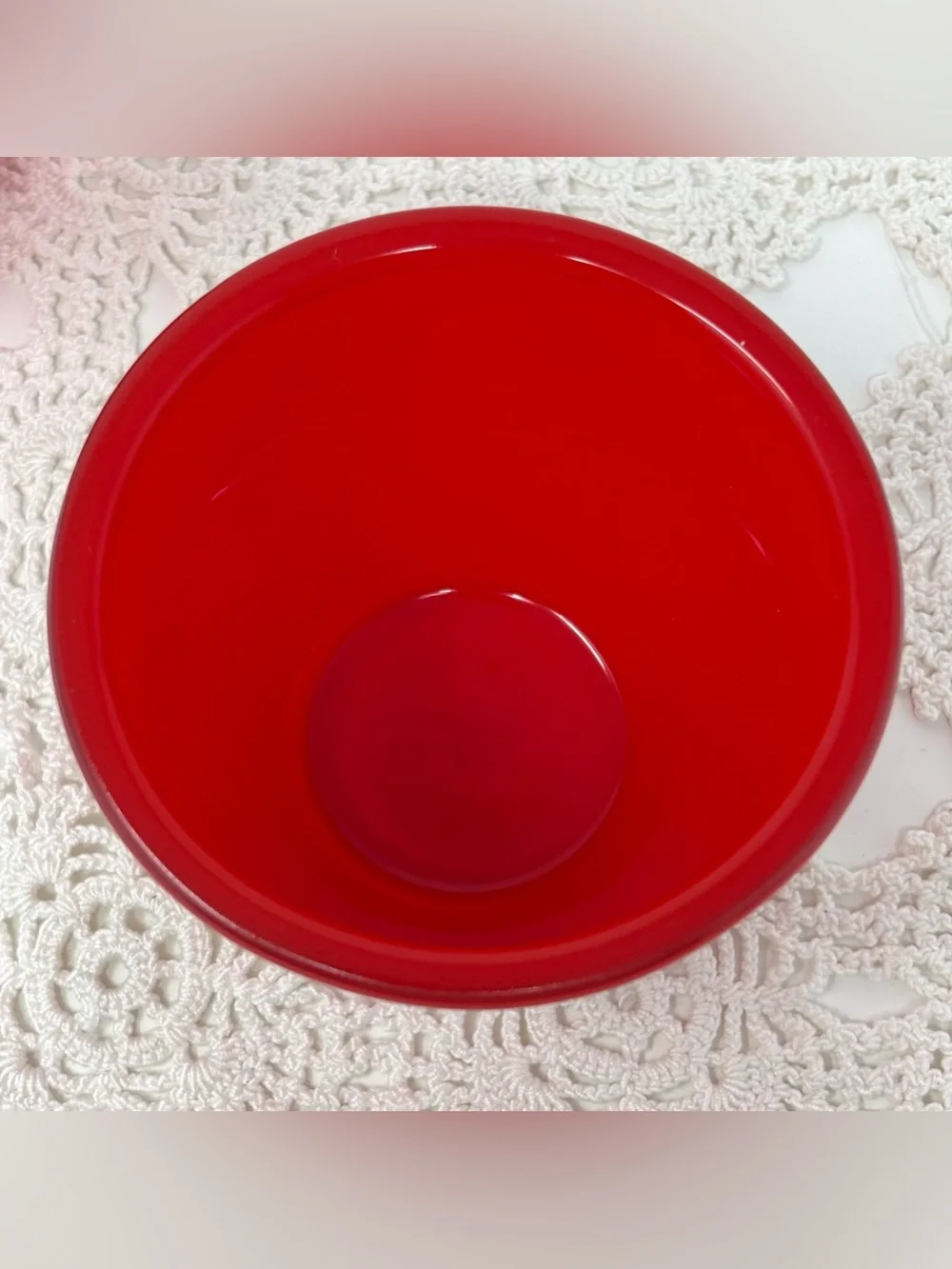 Crate & Barrel Lolli Glass Votive Candle Holders Red Tomato Germany Pair Of Two